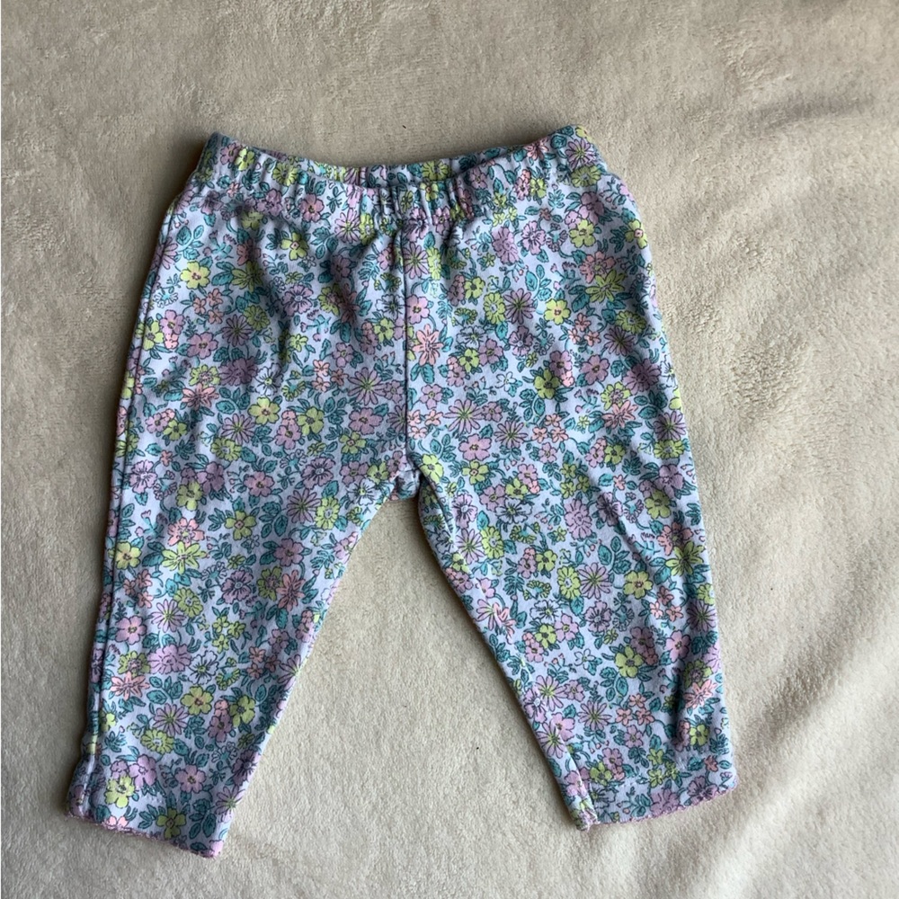 Carters Floral Pattern with Butterfly Bottom Pants 3 Month 3M